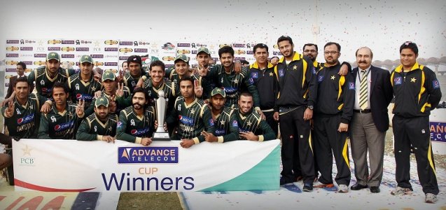 Pakistan A team pose with winning trophy after clinching the One-day series 5-0..jpg