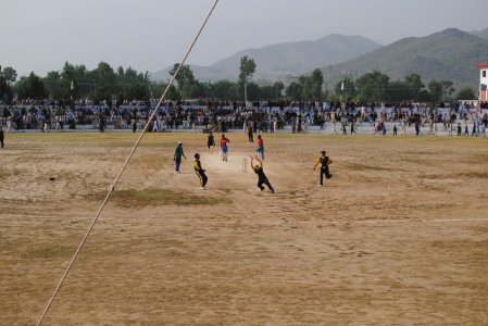 A match at the recent cricket tournament held in Pakistan's northern Federally Administered Trib.jpg