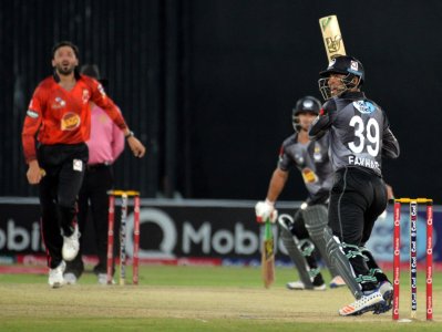 Fakhar Zaman steersa a ball down to third man.JPG