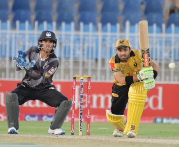 Muhammad Rizwan played a strait drive.jpg