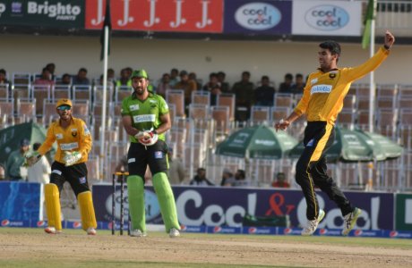 Hasan Khan celebrate Sohaib Maqsood C & B wicket.JPG