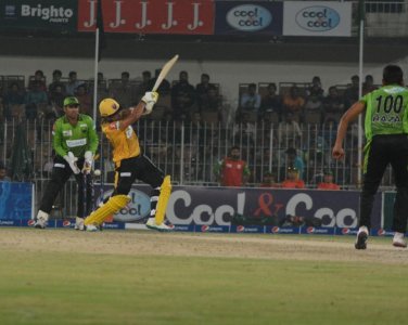 Khurram Manzoor clean bowled on the bowling of Raza Hasan.jpg