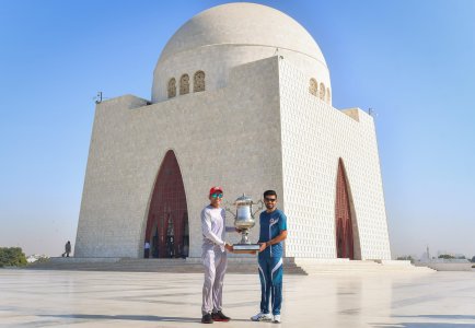 Northern captain Nauman Ali (left) and Central Punjab captain Babar Azam (right) pose with the Q.jpg