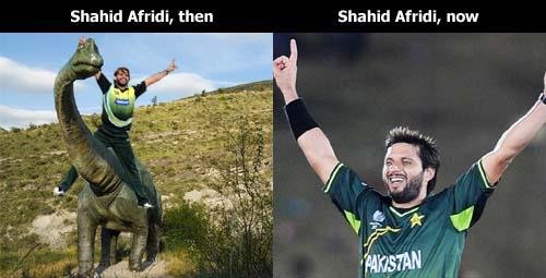 Shahid Afridi on a dinosaur.jpg