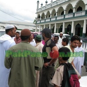 Pakistani Players and Coaching Staff at Jummah Prayer