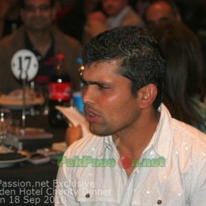 Pakistani Players at Fundraising Dinner Night