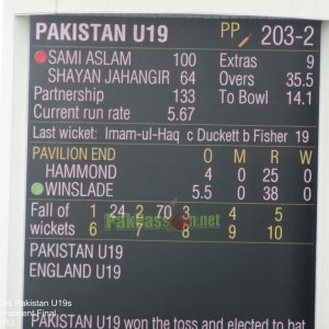 England U19 vs Pakistan U19 - Tri-Nation Final