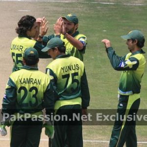 Pakistan celebrate a wicket