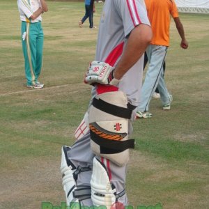 Hammad Azam waits for his turn