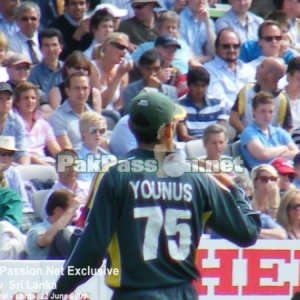 Younis Khan sets the field