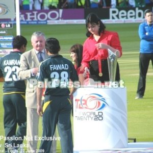 Fawad Alam receives his medal