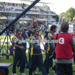 Pakistani team doing a lap of honour at Lord's