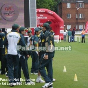 Pakistan team warming up at Lords