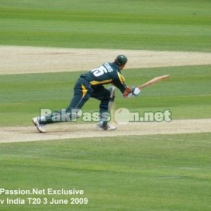 Younis Khan plays the ball through the midwicket region