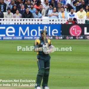 Misbah ul Haq at the non-strikers end