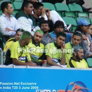 Ardent Pakistani supporters eagerly await for the match to start