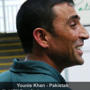 Younis Khan in a light mood at Lords Press Conference