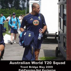 Andrew Symonds attends a training session at Trent Bridge