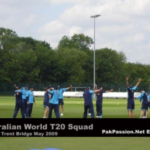 Australian team train at Trent Bridge