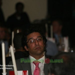 Wasim Akram at the Islamic Relief Fundraising Dinner at Old Trafford