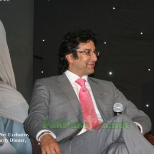Wasim Akram at the Islamic Relief Fundraising Dinner at Old Trafford