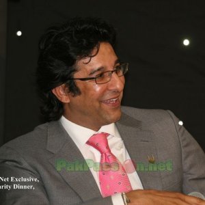 Wasim Akram at the Islamic Relief Fundraising Dinner at Old Trafford