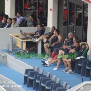 South Africa Team's Dug Out