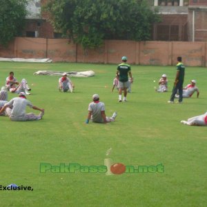 Players Warming Up