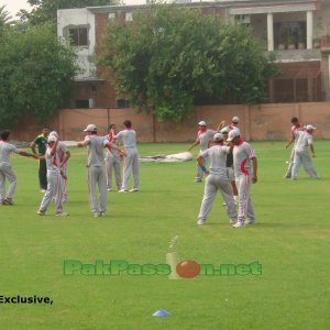 Players Warming Up