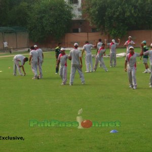 Players Warming Up