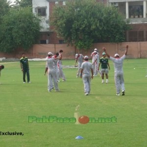 Players Warming Up