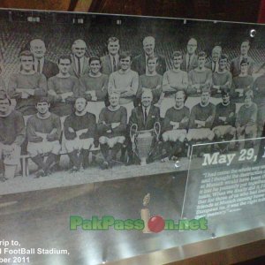 Football players at Old Trafford