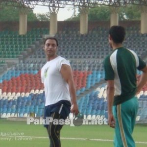 Shoaib Akhtar and Muhammad Talha