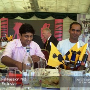 Food and drink at the Asia XI v World XI match