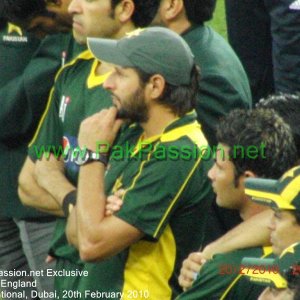 Pakistani players look on during the presentation ceremony