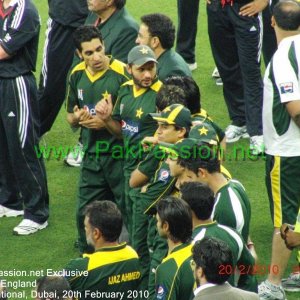 Pakistani players at the presentation ceremony
