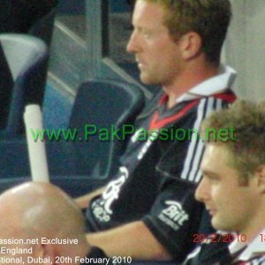 England captain Paul Collingwood and Luke Wright concentrating on the match