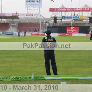 Shoaib Malik stands at the boundary