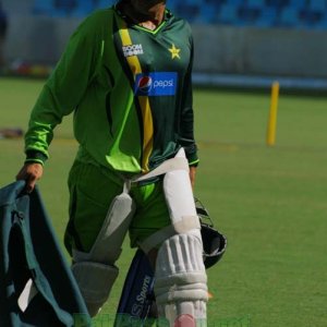 Misbah-ul-Haq after practice