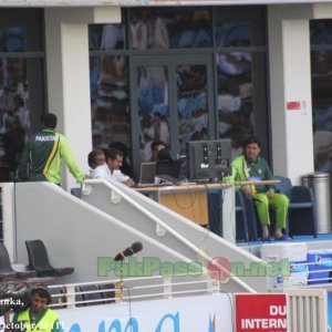 Pakistan's Coaching Staff: Analyzing away on their computers