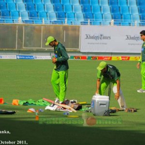 Junaid Khan during a practice session