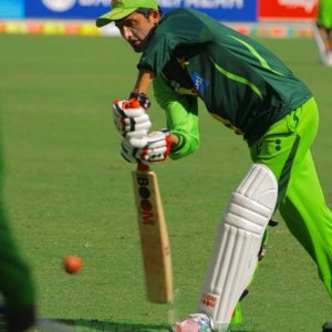 Junaid Khan during a practice session