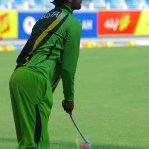 Shoaib Malik during a practice session