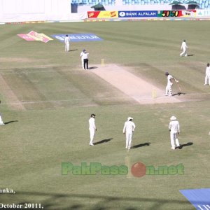 Both teams get ready before the match starts