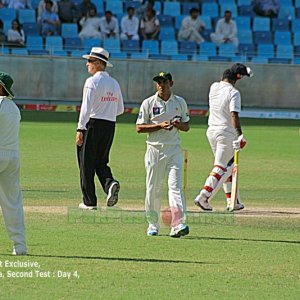 Saeed Ajmal and Abdur Rehman on the field