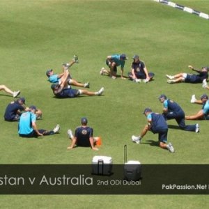 Australian team's pre-match training session