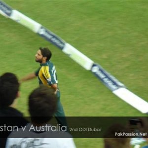 Shahid Afridi walks off the field