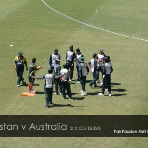 Pakistan team's pre-match practice