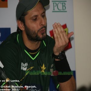 Afridi staring into his palm