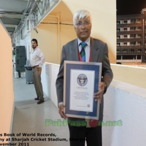 Mazhar Khan with the Guinness World Record Certificate